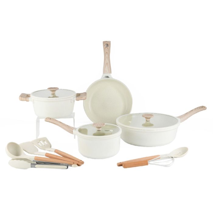 BATERIA FARO, 13 PIEZAS COLOR CREMA