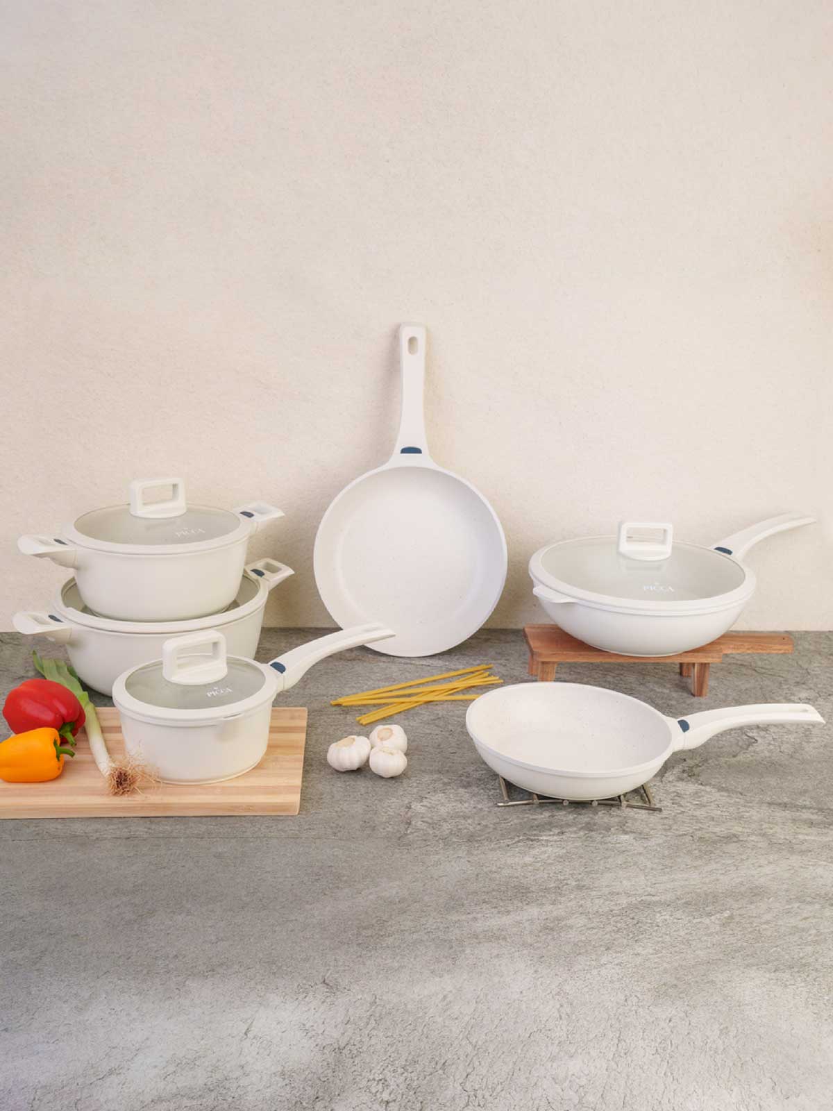 BATERIA TERMO 10 PIEZAS, COLOR CREMA - Imagen 2