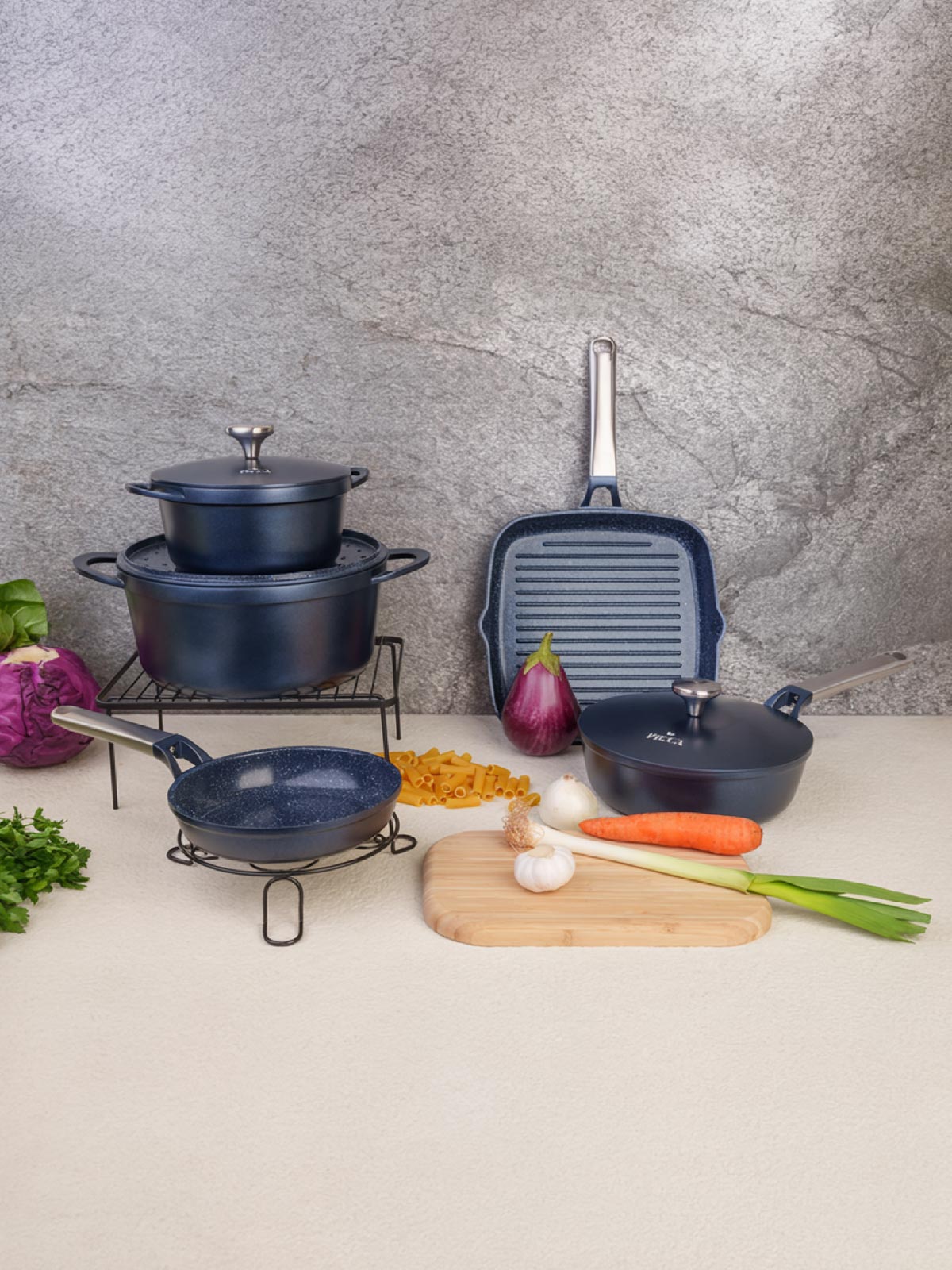 BATERIA LISBOA 8 PIEZAS, COLOR AZUL - Imagen 2