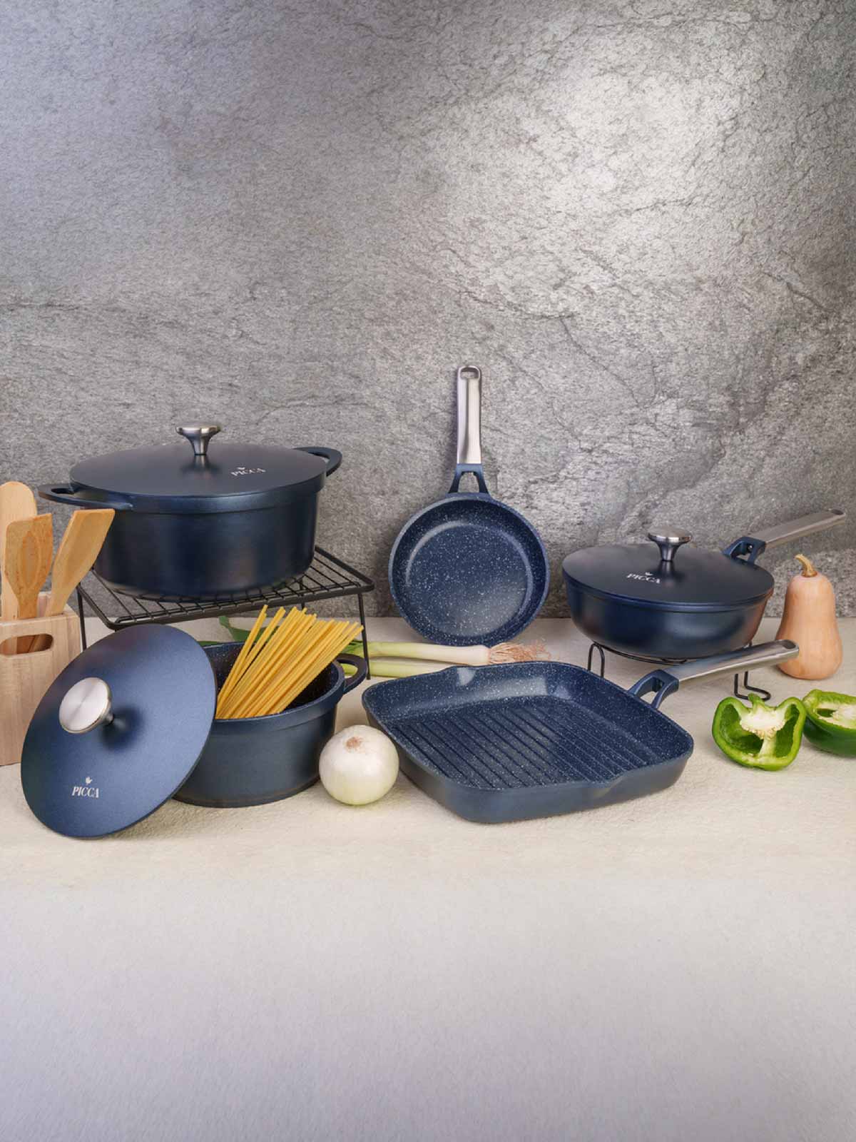 BATERIA LISBOA 8 PIEZAS, COLOR AZUL - Imagen 3